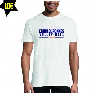 Tee shirt Loisir coton - COC Volley ball - Blanc