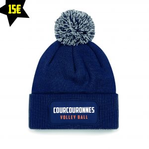 Bonnet Pompon Bleu Courcouronnes volley